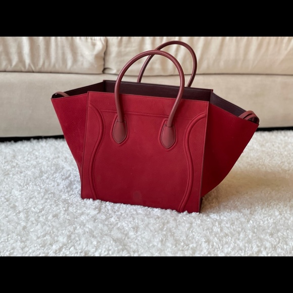 Celine Phantom Red leather tote - Picture 2 of 7